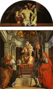 Santa Cristina al Tiveronen alttaritaulu tekijältä Lorenzo Lotto