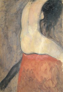 Alaston hahmo takaapäin, n.1910-12 (öljy kartongille).