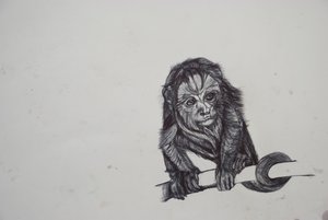 Monkey Business, 2016, (bico biro paperilla) tekijältä Lou Gibbs