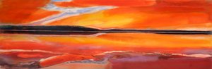 Phoenix Rising, 2014, öljy ja sellakka gesso-paneelissa