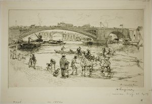 Pont Sullyssä tekijältä Louis Auguste Lepère