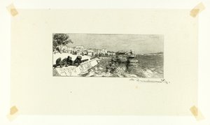 Bercy Wharf, toinen levy Le Long de la Seine et des Boulevards -teoksesta. tekijältä Louis Auguste Lepère