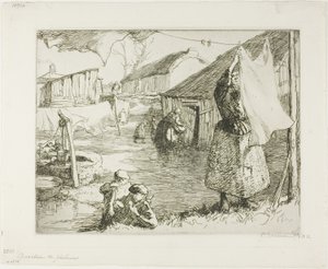 Kalastajien kortteli tekijältä Louis Auguste Lepère