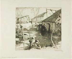 Kalastajien kortteli tekijältä Louis Auguste Lepère