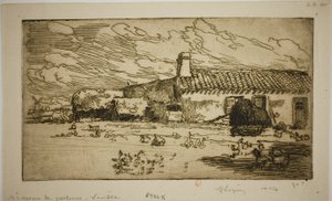 Fisherin talo, St. Jean-de-Mont tekijältä Louis Auguste Lepère