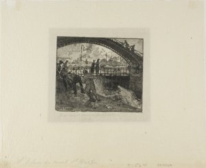 Canal Saint-Martinin sulku tekijältä Louis Auguste Lepère