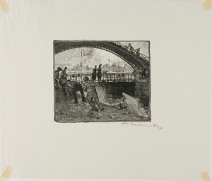 Canal Saint-Martinin sulku tekijältä Louis Auguste Lepère