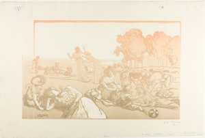 Moderni bukolinen tekijältä Louis Auguste Lepère