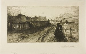 Ulkoseinät, Porte de Versaillesin portti tekijältä Louis Auguste Lepère