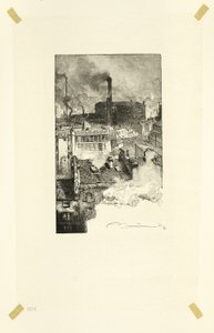 Quartier des Gobelins, laatta 20, Le Long de la Seine et des Boulevards -teoksesta tekijältä Louis Auguste Lepère