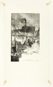 Quartier des Gobelins, laatta 20, Le Long de la Seine et des Boulevards -teoksesta tekijältä Louis Auguste Lepère