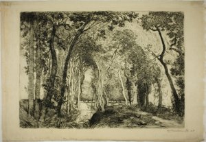Sous Bois, Rigonette-ravintolassa. tekijältä Louis Auguste Lepère