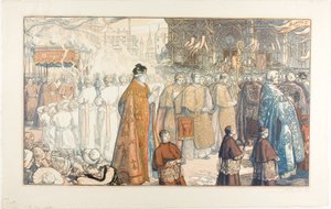 Corpus Christi -kulkue, Nantes tekijältä Louis Auguste Lepère