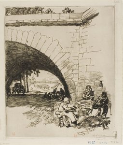 Villakorttimiehet Pont Mariella tekijältä Louis Auguste Lepère