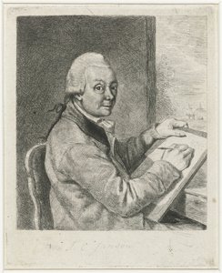 Taiteilija Johannes Jansonin muotokuva, piirustus
