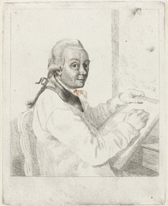 Taiteilija Johannes Jansonin muotokuva, piirustus