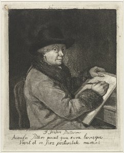 Taiteilija Johannes Jansonin muotokuva, piirustus