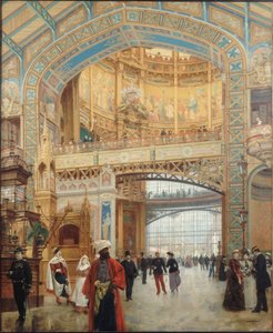Pariisin maailmannäyttelyn gallerie des machines 1889, 1890.