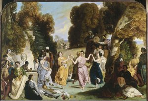 Musien tanssi, vuosina 1846-1851 (öljy kankaalle). tekijältä Louis Boulanger