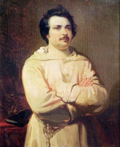 Honore de Balzac (1799-1850) munkin asussa, 1829.