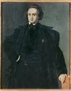 Runoilija Victor Hugo nuorena miehenä ... (maalaus kankaalle) tekijältä Louis Boulanger