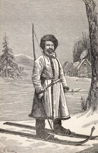 Kotoisin Venäjältä Votiakista, Victor Meignanin teoksesta "Pariisista Pekiniin Siperian lumien yli", kaiverrus Smeeton-Tilly (Burne Smeeton (fl.1840-60) ja Auguste Tilly (k.1898)), julkaistu 1889 (kaiverrus) tekijältä Louis Breton