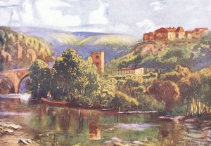 Tejo-joella, Hutchinson & Sonin julkaisemasta Hutchinsonin maalauksellisesta Euroopasta, n. 1930 (värilitho)