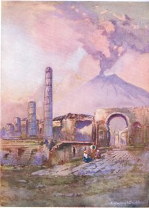 Pompeji: Hutchinson & Sonin julkaisemasta Hutchinsons Picturesque Europe -teoksesta, n. 1930. tekijältä Louis Burleigh Bruhl