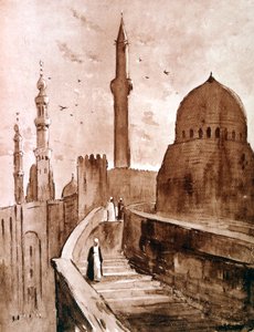 Citadel auringonnousun aikaan, Kairo, Egypti, 1928 tekijältä Louis Cabanes
