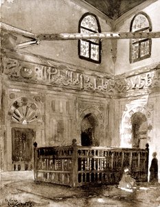 Hauta moskeijassa, Kairo, Egypti, 1928 tekijältä Louis Cabanes