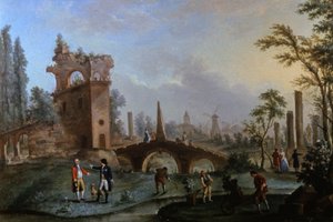 Parc Monceau, Pariisi, noin 1770 (maalaus).