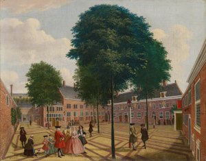 Lepraisten kodin suuri piha, 1735
