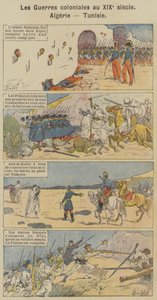 Siirtomaasodat 1800-luvulla, Algeria, Tunisia (väri litho) tekijältä Louis Charles (after) Bombled