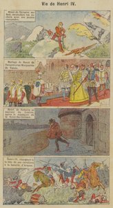 Henry IV:n elämä (lithoväri) tekijältä Louis Charles (after) Bombled