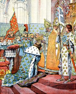 Ranskan kuninkaan Kaarle VII:n kruunaus Jeanne d
