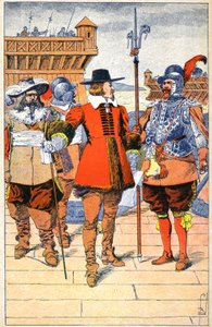 Richelieu La Rochellen päämajassa tekijältä Louis Charles Bombled
