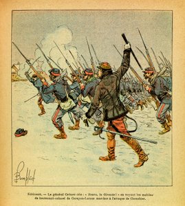 Eugene Sergeantin itäinen armeija, joka tunnetaan nimellä Grenest, kuvannut Louis Bombled (1862-1927) (Ranskan ja Saksan sota; kampanja 1870 -1871): Tammikuu 1871, Hericourt, kenraali Cremer huutaa "Bravo, La Gironde" nähdessään everstiluutnantin motiivit tekijältä Louis Charles Bombled