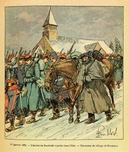 Eugene Sergeantin itäinen armeija, joka tunnetaan nimellä Grenest, kuvannut Louis Bombled (1862-1927) (Ranskan ja Saksan sota; kampanja 1870 -1871): 1. tammikuuta tekijältä Louis Charles Bombled