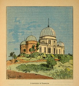 Madagaskarin sota - Henri Galli dit Galllichetin (1854-1922) ranskalaisten tutkimusmatkojen anekdoottinen historia vuosien 1885-1895, kuvittaja Louis Bombled (1862-1927): Tananariven observatorio vuonna 1895, yksityinen kokoelma tekijältä Louis Charles Bombled