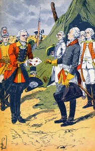 Washington vastaanottaa Yorktownin antautumisen tekijältä Louis Charles Bombled