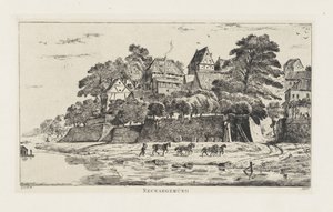 Näkymä Neckargemündille (Baden-Württemberg) Neckargemünd (otsikko esineessä) tekijältä Louis Charles Hora Siccama