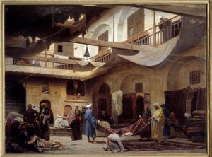 Kairon Khan-Khabilin mattobasaari vuonna 1866. Louis Claude Mouchotin (1830-1891) maalaus