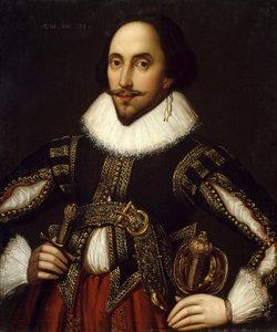 Muotokuva brittiläisestä näytelmäkirjailija William Shakespearesta tekijältä Louis Coblitz