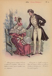 Ranskalainen muoti: Louis-Philippe (värilitro) 1832. tekijältä Louis Colas