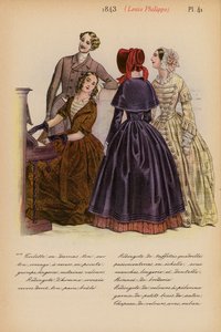 Ranskalainen muoti: Louis-Philippe (värilitro) 1843. tekijältä Louis Colas