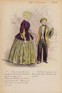 Ranskalainen muoti: Republique (värilitro): 1848, 2e Republique (värilitro) tekijältä Louis Colas