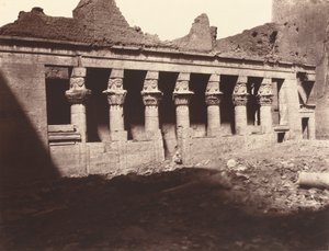 Philae, sisäpiha, läntinen pylväikkö,1859/1860 (kuva) (kuva)