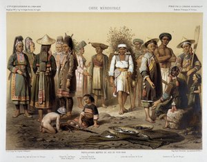 Etniset ryhmät noin 1870 Francis Garnier Parisin teoksessa "Journey d