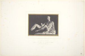 Phidiaksen Theseus/ Fragmentti Ateenan Parthenonin korokkeesta/ Nyt British Museumissa. tekijältä Louis Désiré Blanquart Evrard