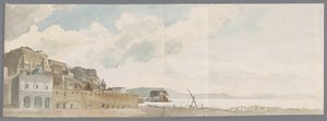 Uitzicht vanha parveke van de Herberg in Napels tapasi muun Castel dell